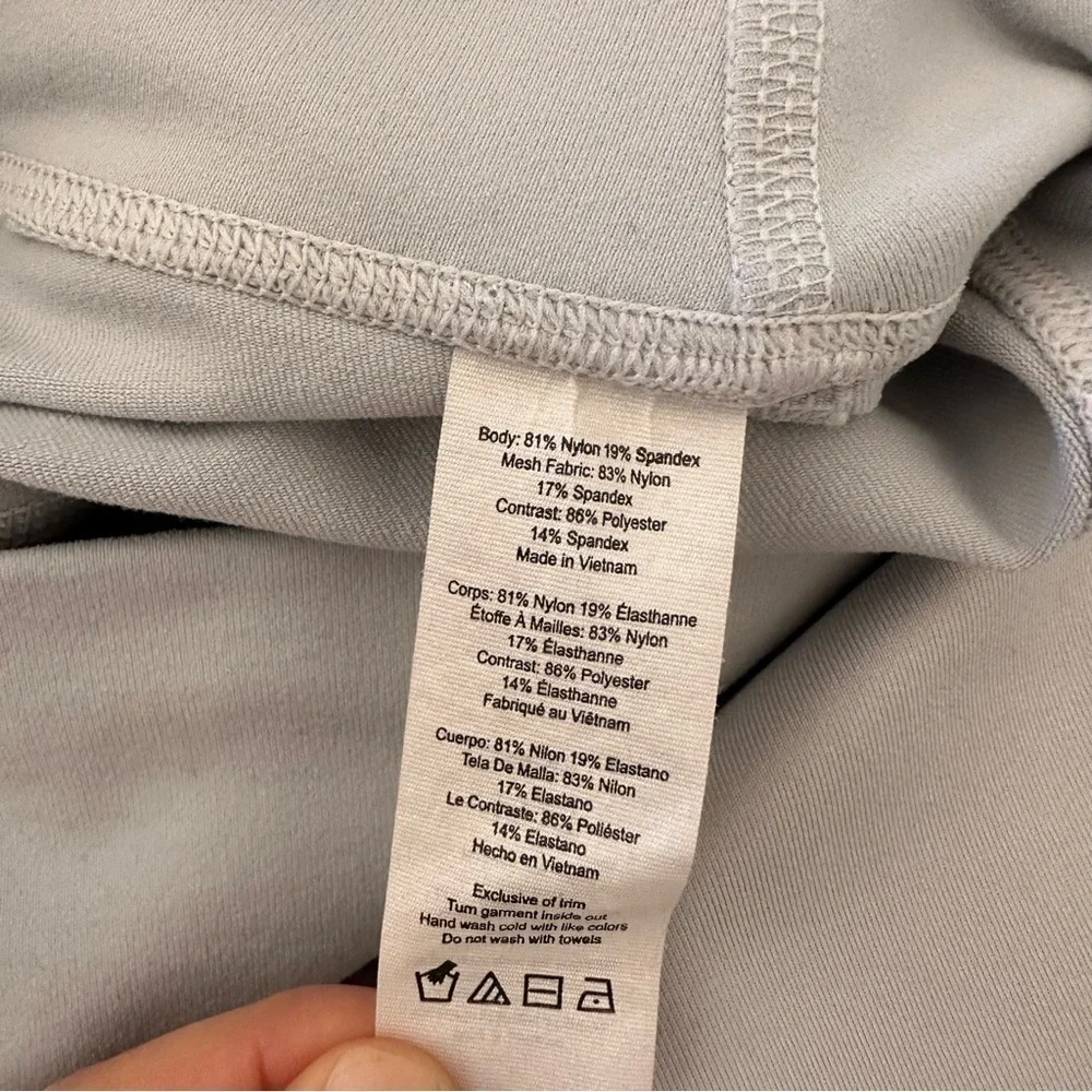 Alo Yoga Sheila Mesh Accent Grey Leggings Size XS